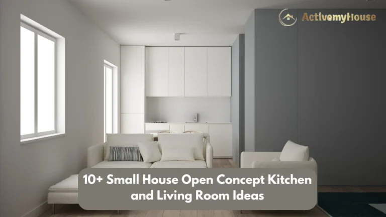 small house open concept kitchen and living room