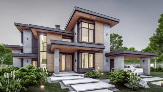 two storey modern house design