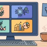 Illustration of the WallPostMedia.com blog homepage showing article cards on lifestyle, technology, health and finance